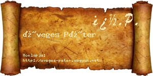Üveges Péter névjegykártya