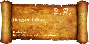 Üveges Péter névjegykártya